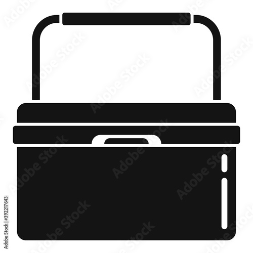 Portable fridge box icon. Simple illustration of portable fridge box vector icon for web design isolated on white background