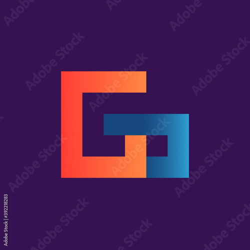 Free Download monogram font initial logo letters AG or GA with beautiful gradations - GFXLoad
