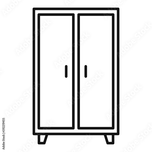 Storage wardrobe icon. Outline storage wardrobe vector icon for web design isolated on white background