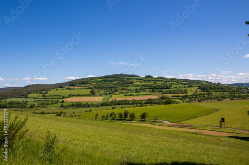 landscape with field and blue sky