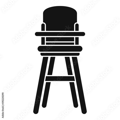 Furniture feeding chair icon. Simple illustration of furniture feeding chair vector icon for web design isolated on white background