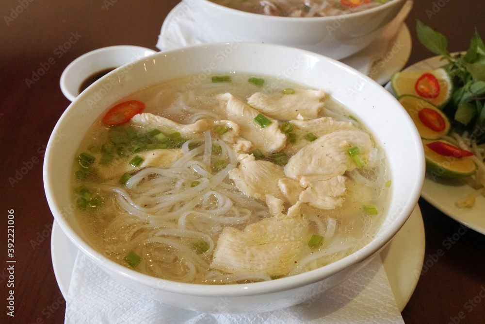 Vietnam food - Pho Chicken – Vietnam noodle soup with chicken at Hoi an vietnam Vietnam food - Pho Chicken – Vietnam noodle soup with chicken at Hoi an vietnam