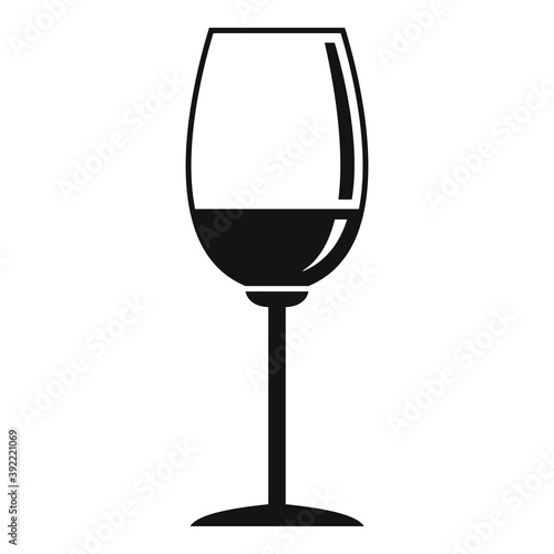 Liquid wineglass icon. Simple illustration of liquid wineglass vector icon for web design isolated on white background