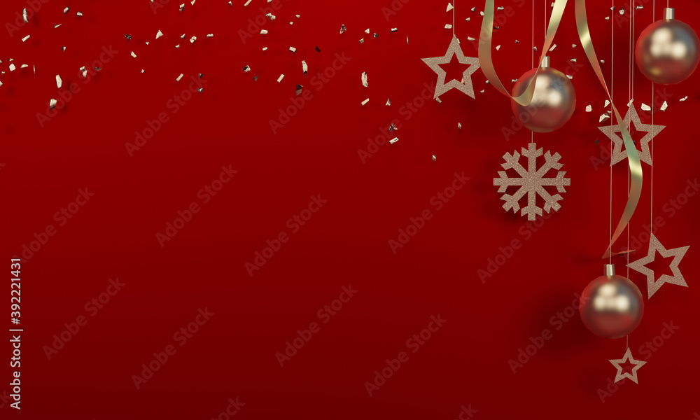 Christmas banner. Background Xmas design of sparkling lights garland, with realistic gifts box, black snowflake and glitter gold confetti. Horizontal christmas poster, greeting cards, headers, website Christmas banner. Background Xmas design of sparkling lights garland, with realistic gifts box, black snowflake and glitter gold confetti. Horizontal christmas poster, greeting cards, headers, website