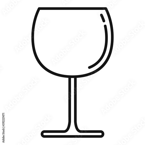 Prosecco wineglass icon. Outline prosecco wineglass vector icon for web design isolated on white background