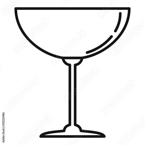 Goblet wineglass icon. Outline goblet wineglass vector icon for web design isolated on white background