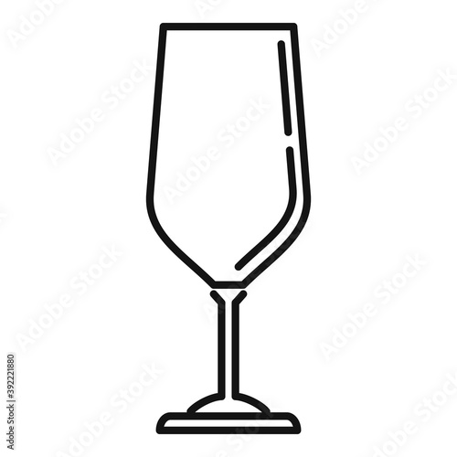 Cocktail wineglass icon. Outline cocktail wineglass vector icon for web design isolated on white background