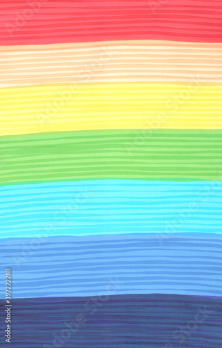Color abstract background of horizontal lines drawn by markers