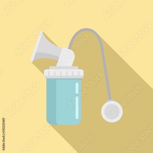 Breast pump icon. Flat illustration of breast pump vector icon for web design