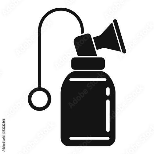 Nursing breast pump icon. Simple illustration of nursing breast pump vector icon for web design isolated on white background