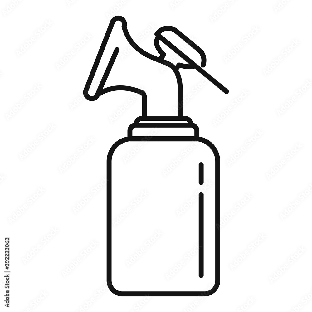 Rubber breast pump icon. Outline rubber breast pump vector icon for web design isolated on white background Rubber breast pump icon. Outline rubber breast pump vector icon for web design isolated on white background