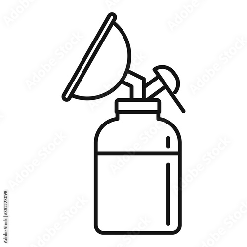 Compact breast pump icon. Outline compact breast pump vector icon for web design isolated on white background