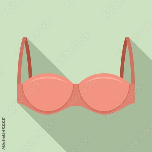 Fashion bra icon. Flat illustration of fashion bra vector icon for web design