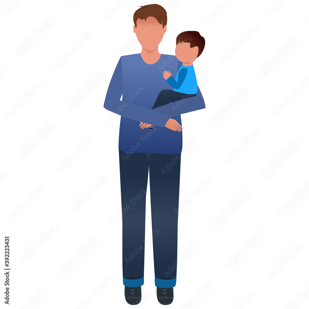 Father's day. International world holiday. The idea is to spend time together, to be with your family. Can be used to create collages in web design Father's day. International world holiday. The idea is to spend time together, to be with your family. Can be used to create collages in web design