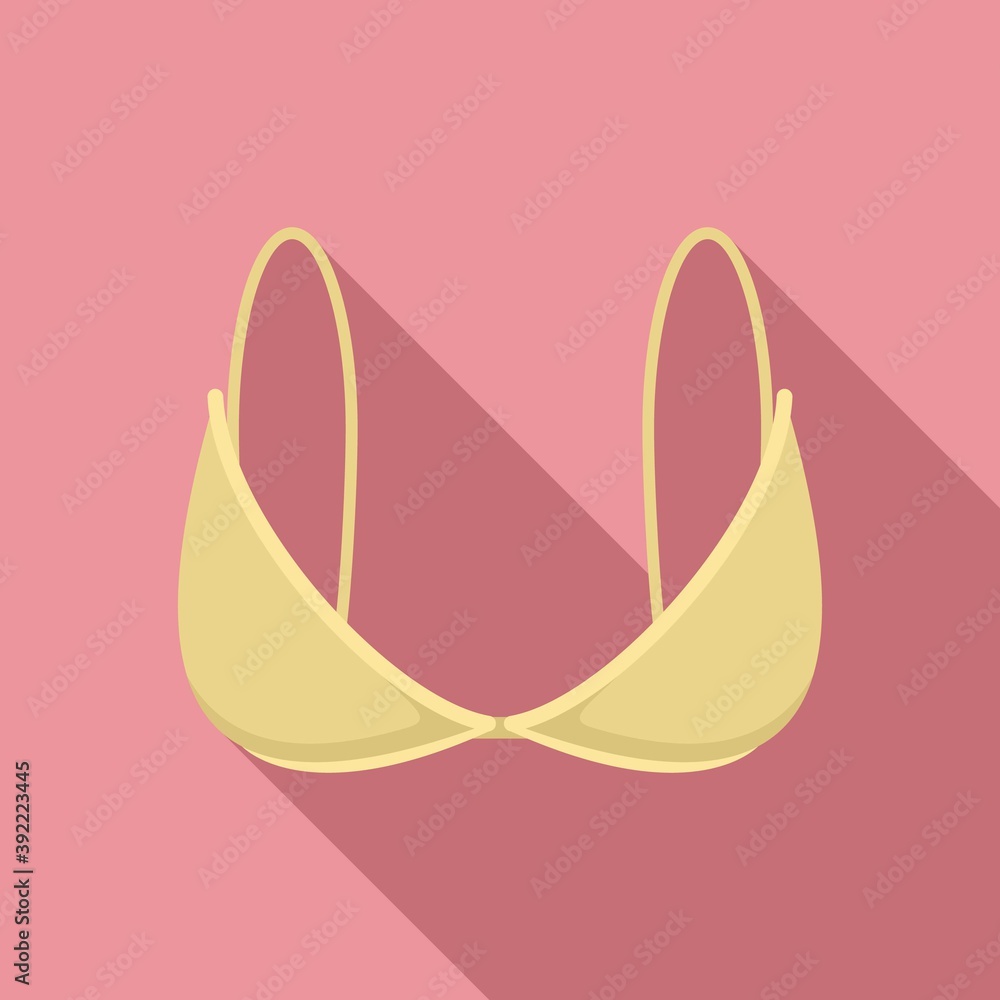 Knickers bra icon. Flat illustration of knickers bra vector icon for web design