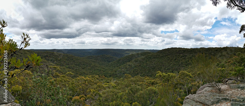 Photography Beautiful panoramic view of mountain and valley landscape on a cloudy day, Berow