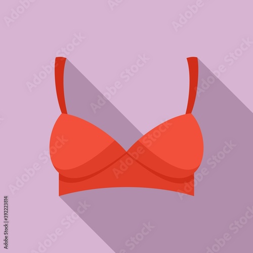 Small bra icon. Flat illustration of small bra vector icon for web design