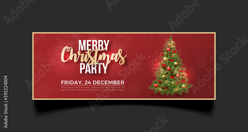 Christmas facebook cover page timeline web ad banner template. Horizontal christmas poster, greeting cards, headers, website