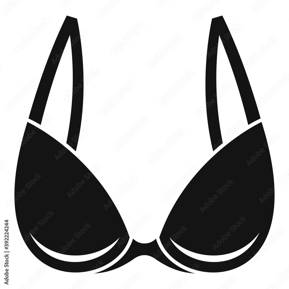 Woman bra icon. Simple illustration of woman bra vector icon for web design isolated on white background