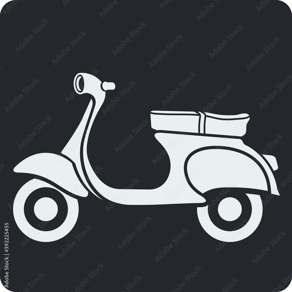 Motor Scooter icon isolated. Vector illustration. Motor Scooter icon isolated. Vector illustration.
