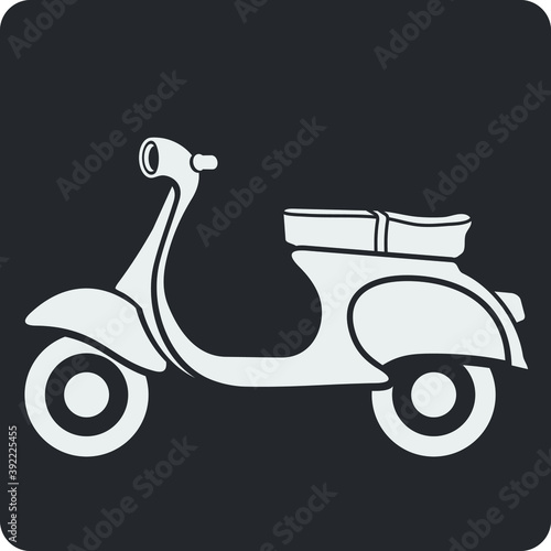 Motor Scooter icon isolated. Vector illustration.