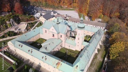 Klasztor karmelitów bosych w Czernej – męski klasztor karmelitów bosych. Polska z lotu ptaka photo