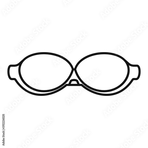 Boobs bra icon. Outline boobs bra vector icon for web design isolated on white background
