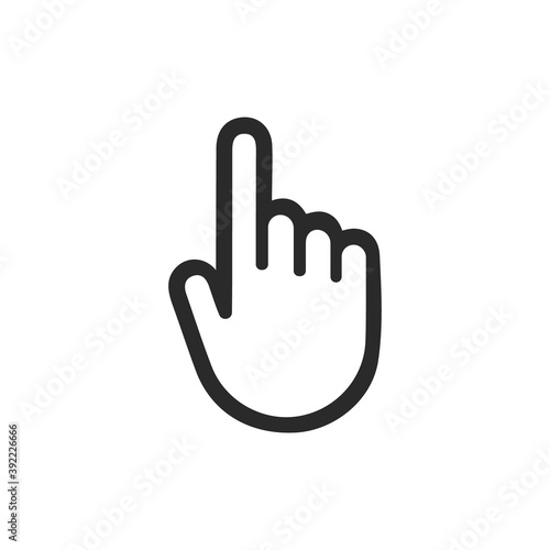 Hand press icon, vector illustration isolated on white background