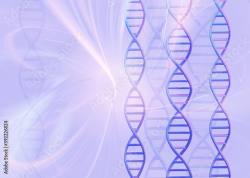 DNA molecules structure on light background. Science and Technology concept  3d render