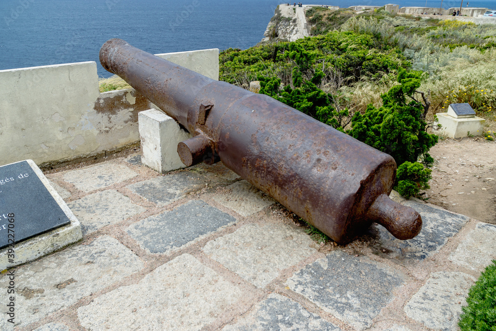 Kanone in Bonifacio auf der Insel Korsika