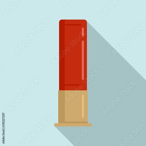 Safari hunting rifle cartridge icon. Flat illustration of safari hunting rifle cartridge vector icon for web design