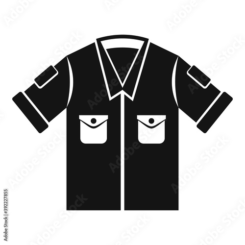 Safari shirt icon. Simple illustration of safari shirt vector icon for web design isolated on white background