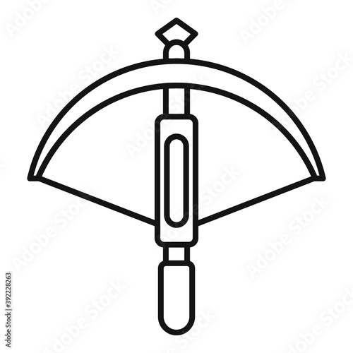 Safari crossbow icon. Outline safari crossbow vector icon for web design isolated on white background