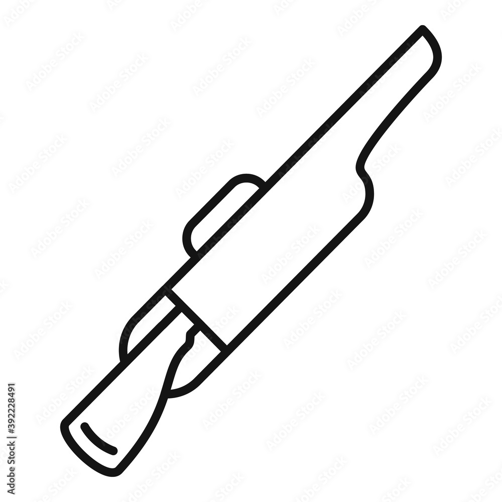 Safari hunter rifle icon. Outline safari hunter rifle vector icon for web design isolated on white background