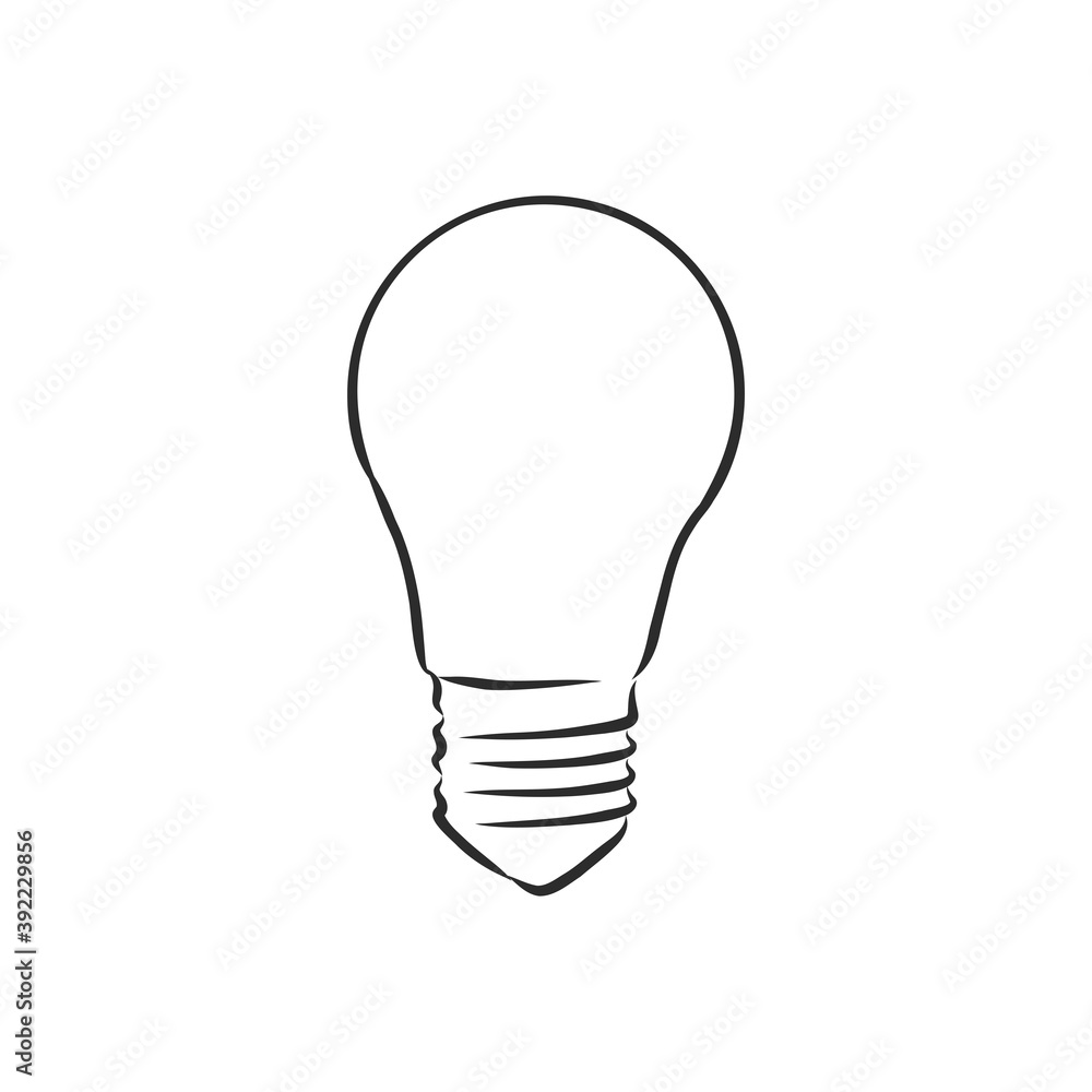 design of light line vector drawing, light bulb vector sketch illustration design of light line vector drawing, light bulb vector sketch illustration