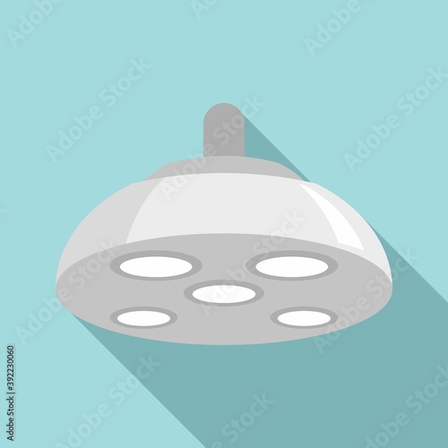 Bright surgical light icon. Flat illustration of bright surgical light vector icon for web design
