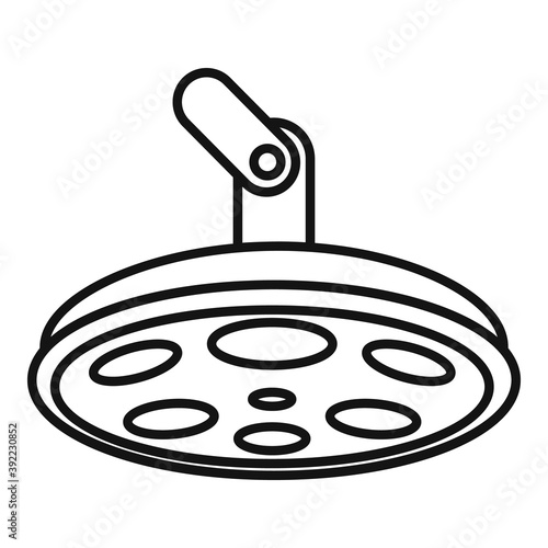 Emergency surgical light icon. Outline emergency surgical light vector icon for web design isolated on white background
