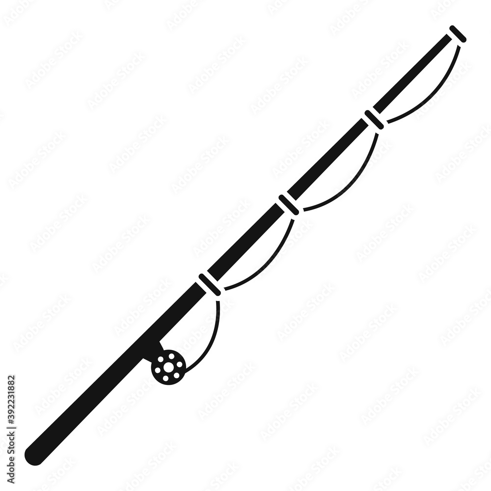 Fishing rod extreme icon. Simple illustration of fishing rod extreme vector icon for web design isolated on white background Fishing rod extreme icon. Simple illustration of fishing rod extreme vector icon for web design isolated on white background