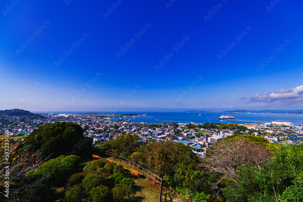 Landscape of Tateyama city in Japan 