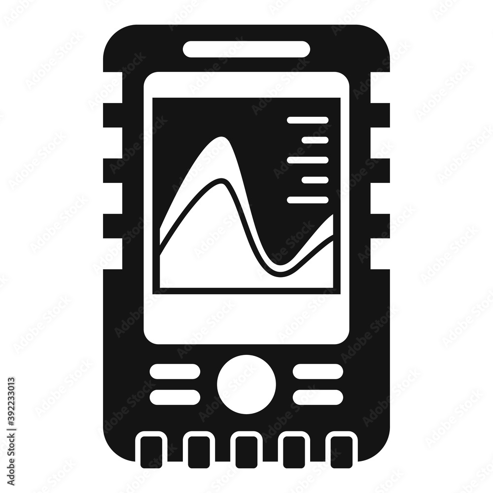 Echo sounder icon. Simple illustration of echo sounder vector icon for