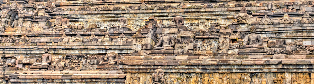 Borobudur temple detail, HDR Image