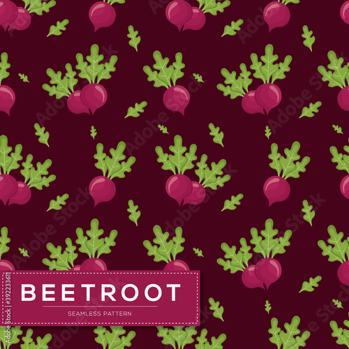 Seamless pattern with beetroot vegetables