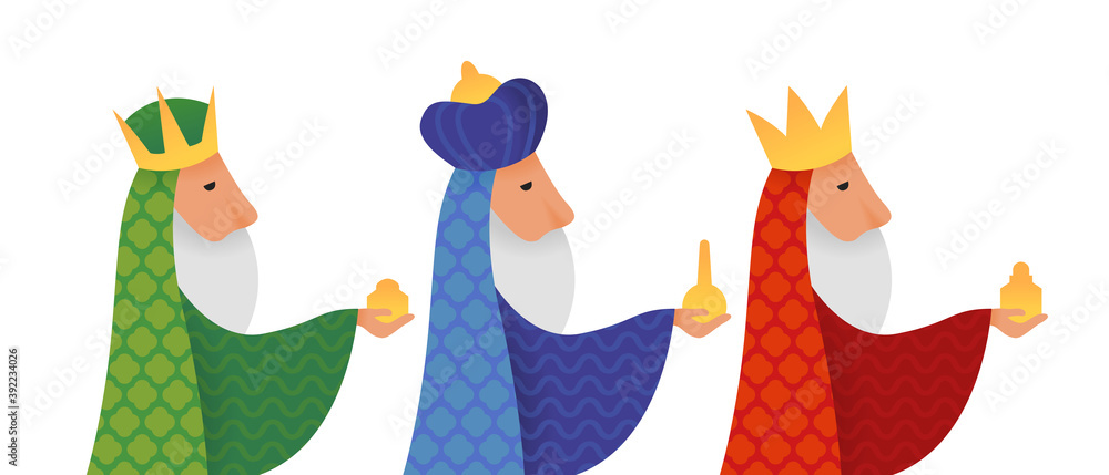 Day of the Holy Kings character Epiphany vector