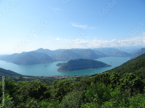 view from the mountain, lake iseo