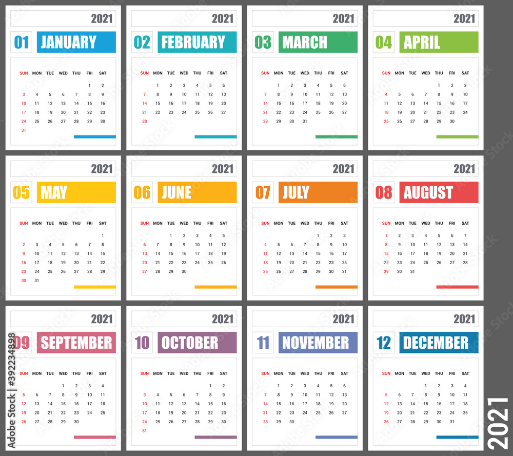 Calendar 2021 vector desing template Calendar 2021 vector desing template
