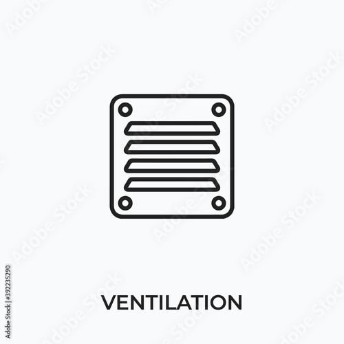 ventilation icon vector. air flow sign symbol for modern design. Vector illustration © Turgay Gasimli