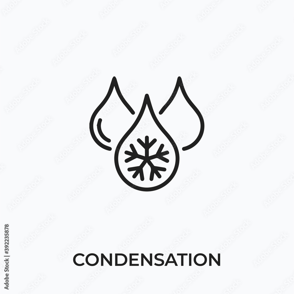 condensation icon vector. condensation sign symbol for modern design