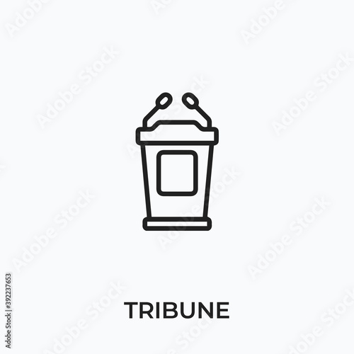 tribune icon vector. tribune sign symbol for modern design. Vector illustration