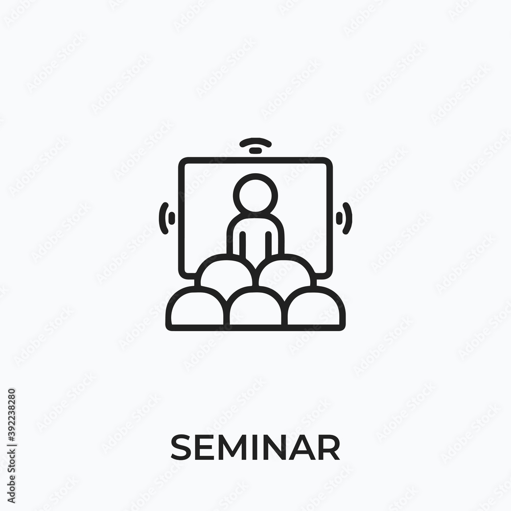 seminar icon vector. meeting sign symbol for modern design. Vector illustration seminar icon vector. meeting sign symbol for modern design. Vector illustration