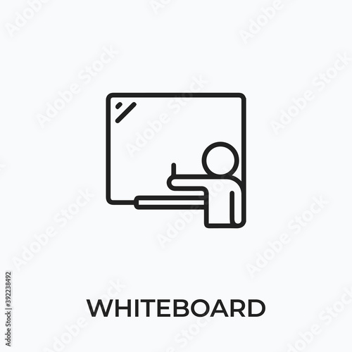 whiteboard icon vector. whiteboard sign symbol for modern design. Vector illustration